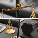 balance or noir sculpture décorative intérieur table objet art classique vintage ornement maison