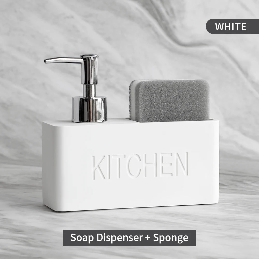 distributeur savon liquide gant cuisine marbré granité moderne noir blanc