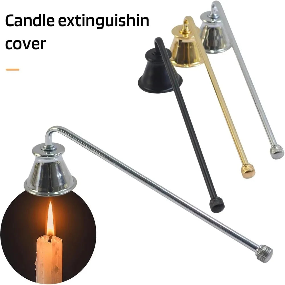 éteignoir bougie couvercle fer moderne noir doré argenté simple lisse opaques long court
