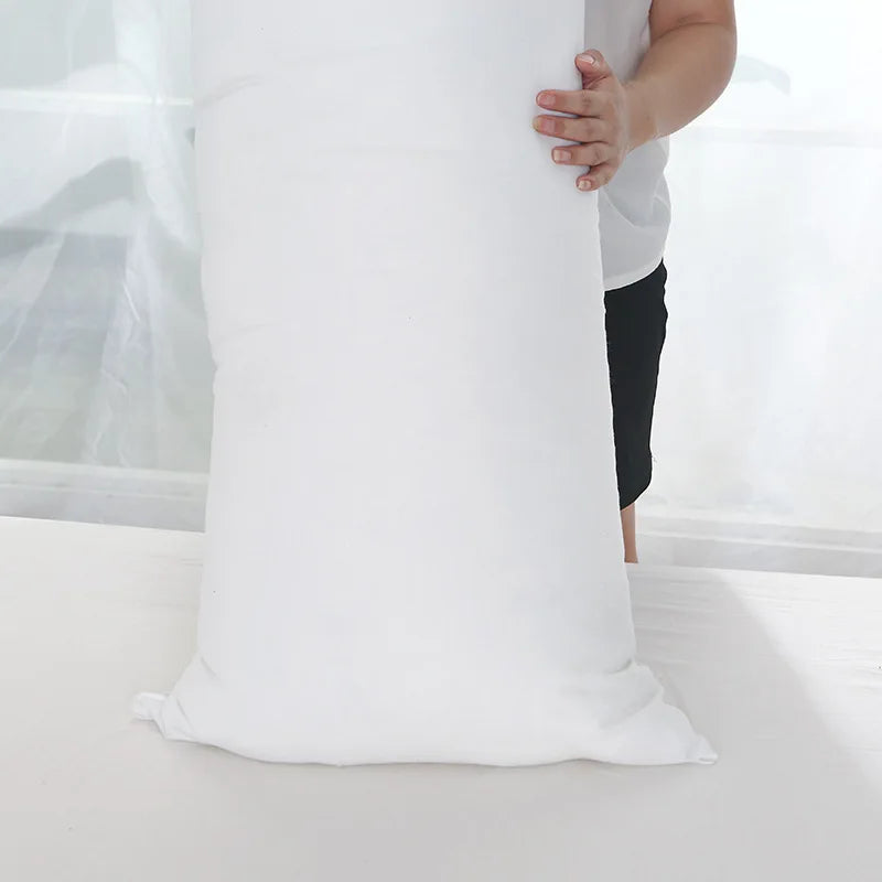 coussin corporel rectangulaire blanc texture douce polyester coton mémoire forme adulte décoration literie fixations
