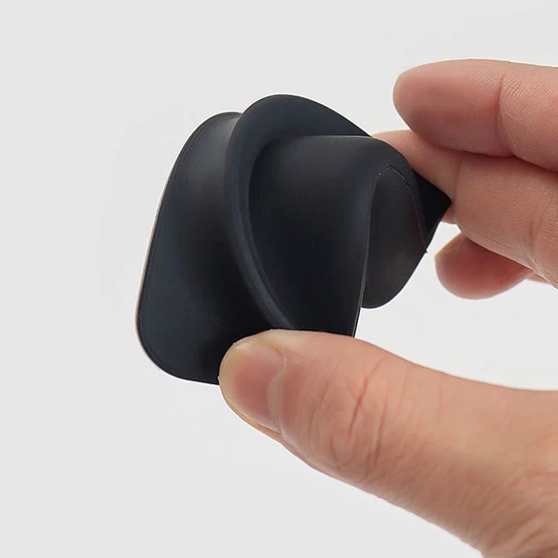 support tamis adhésif silicone noir moderne plat lisse antidérapant expresso poudre presser