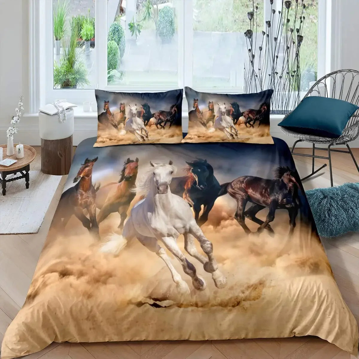 Housse de couette cheval taille queen