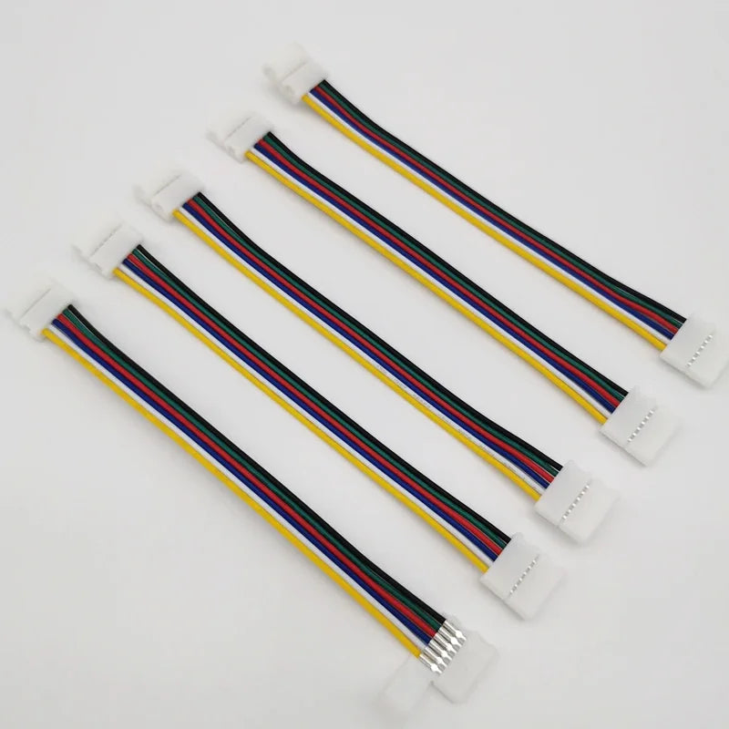 connecteurs électrique broches blancs moderne câbles 50cm RGBCCT LED sans soudure