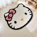 tapis salle bain hello kitty polyester antidérapant absorbant rapide sec blanc noir rose