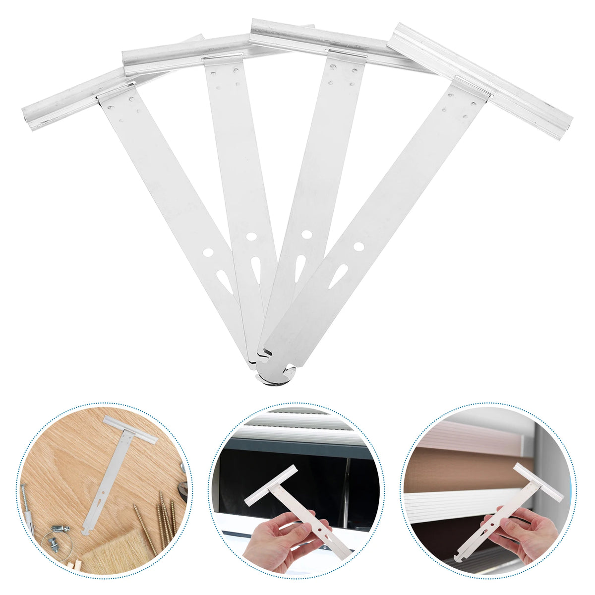 supports murals blancs modernes tringles rideaux acier inoxydable fixations rideaux porte rideaux