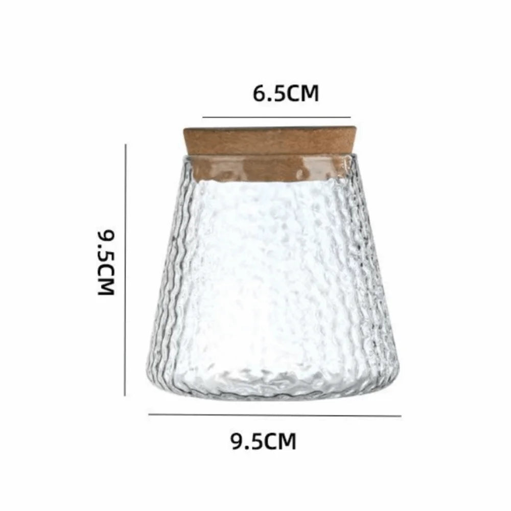 vase verre texturé moderne transparent couvercle liège décoration table hydroponie plantes