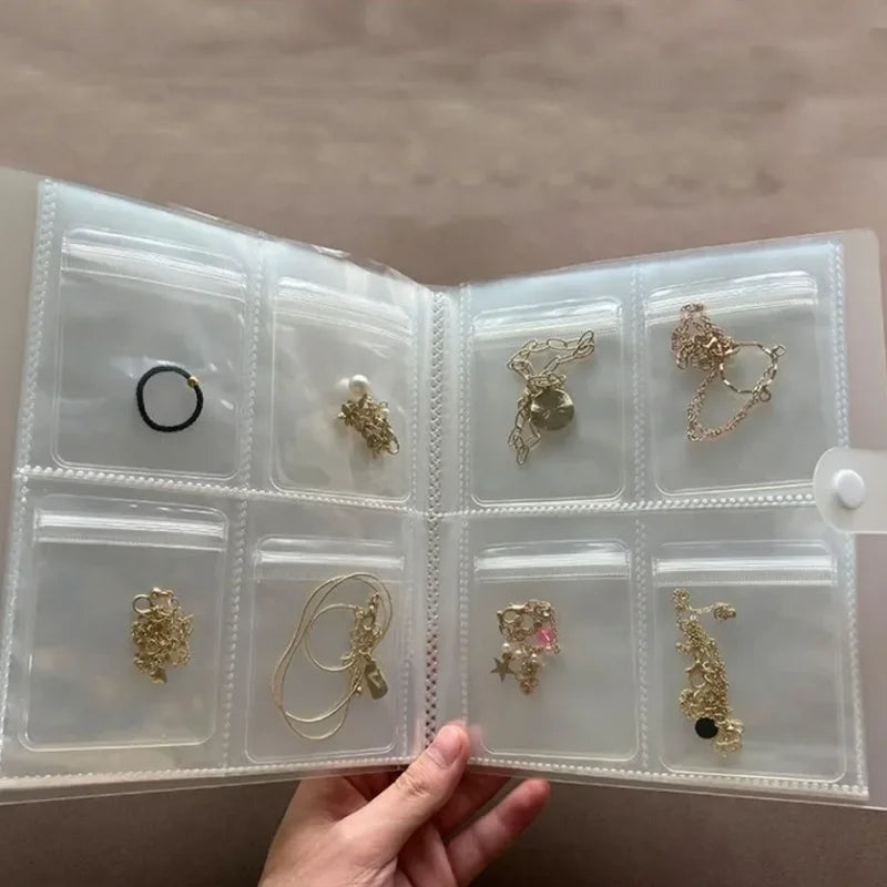 boîte rangement bijoux transparente moderne pratique zip boucles oreilles bracelets colliers accessoires