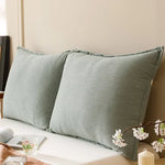 coussin dossier long velours côtelé rayé lit canapé moderne beige