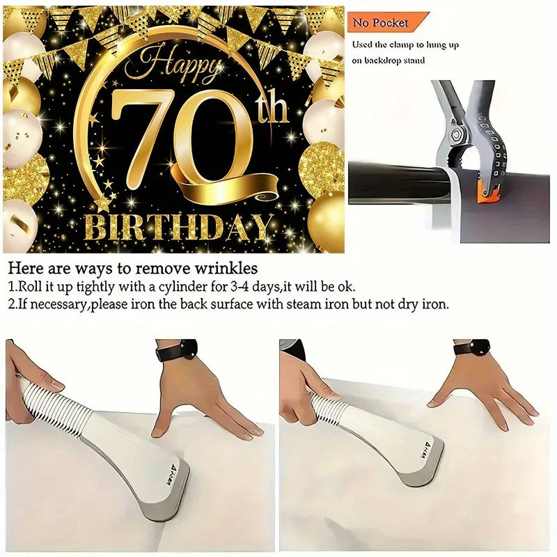 fond célébration noir doré étoiles anniversaire mariage opacité clips instructions