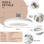 ventilateur plafonnier lampe led blanc moderne télécommande grille opacité fixations incluses