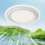 plafonnier led moderne blanc ventilateur télécommande dimmable sans feuilles lumieux 8+lumière