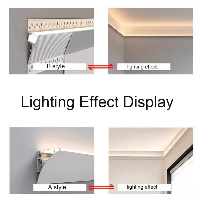 éclairage intérieur led barre lumineuse aluminium blanc moderne clips chambre coucher
