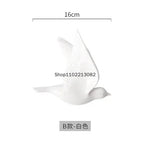 décoration murale moderne or argent blanc oiseaux céramique adhésif minimaliste