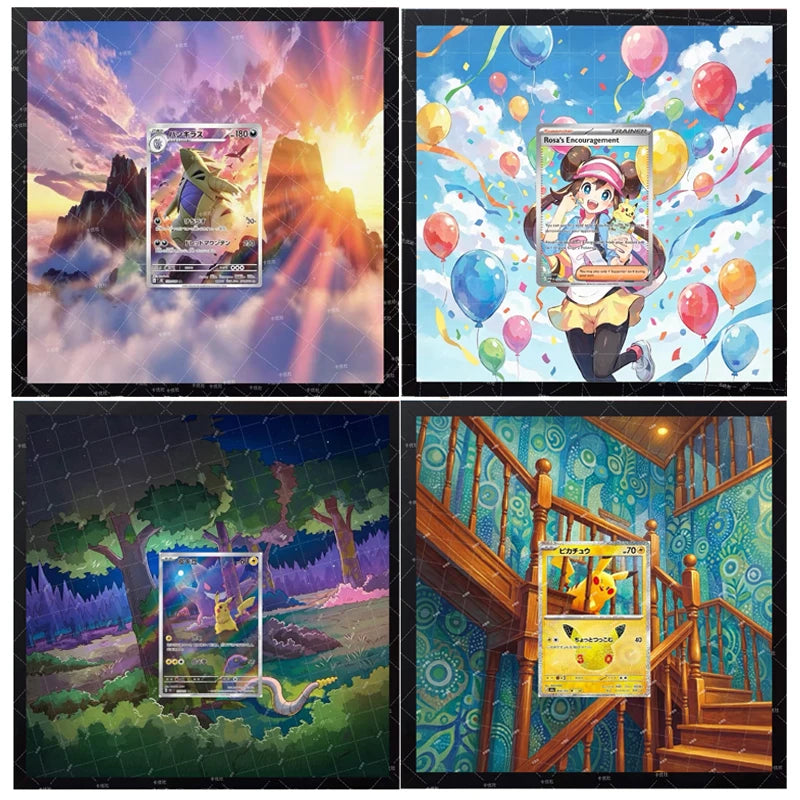 cadre photo acrylique carte pokémon charizard rosa tyranitar illustration anime transparent 20cm