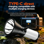 lampe camping rechargeable noir blanc lisse moderne interrupteur tactileversible 360degrees éclairageurgence nocturne