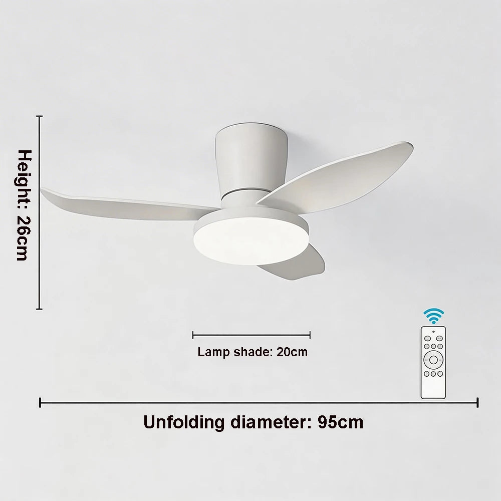 ventilateur moderne noir bois foncé simple silencieux led controle mural traditionnel garantie