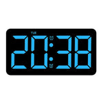 horloge murale numérique écran led grande réveil décoration salon moderne noir blanc vert bleu