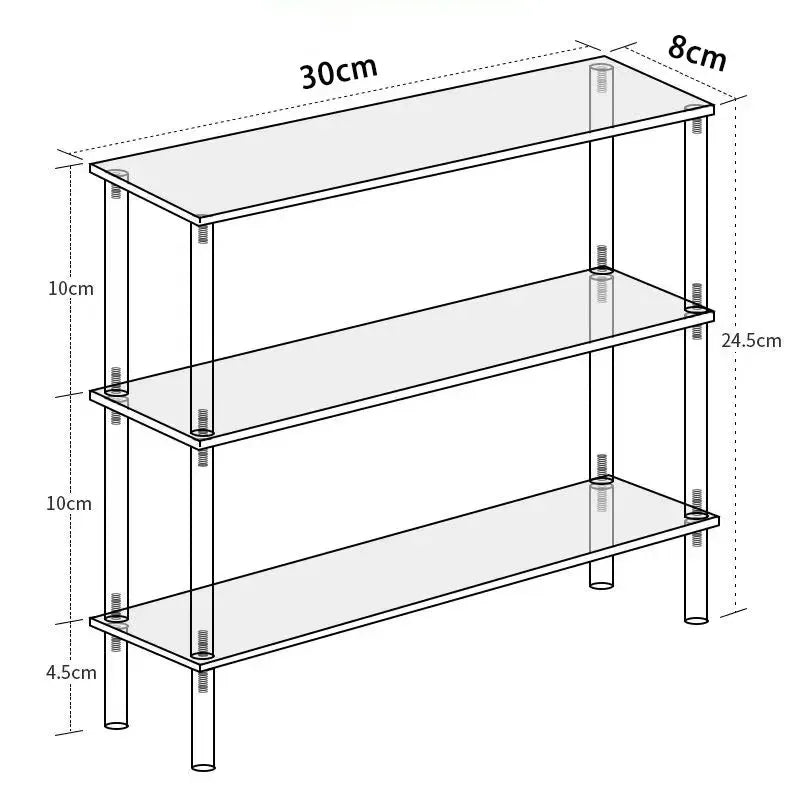 étagère acrylique transparente présentoir vertical cosmétiques vernis ongles figurines jouets salon