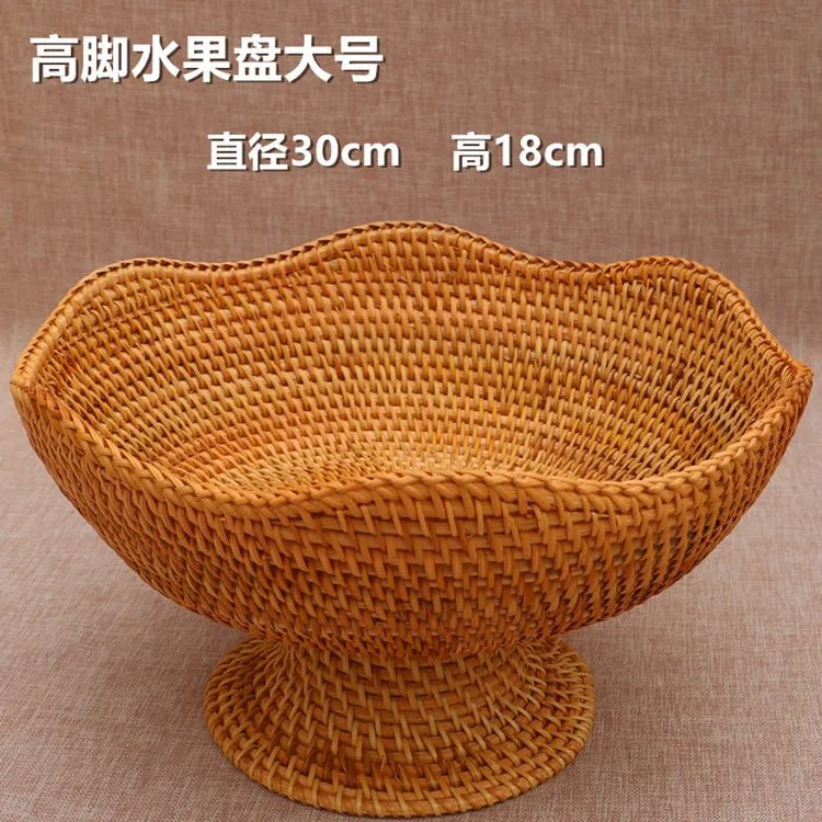 paniers rotin tressé marron clair traditionnels rangement présentation maison cuisine