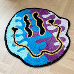 tapis tufté camouflage personnalisé bleu violet blanc noir dessin animé polyester mécanique intérieur extérieur