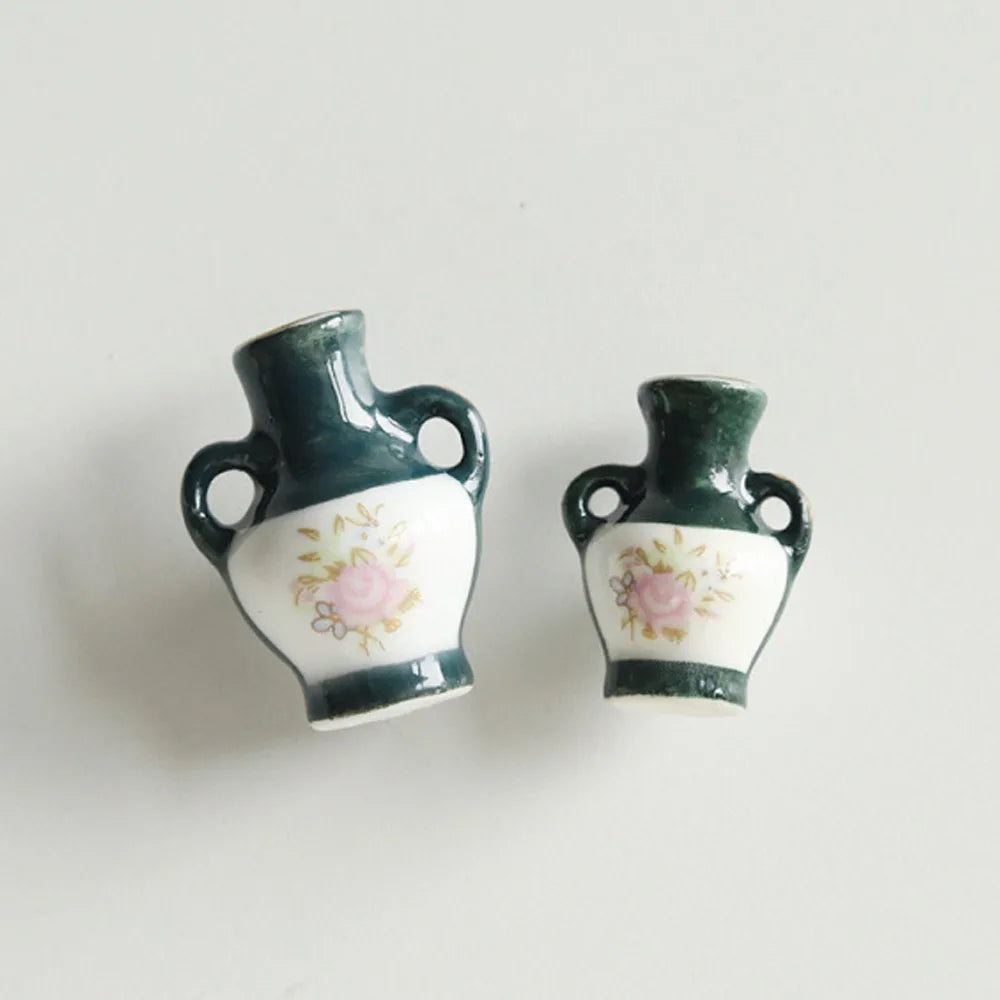 aimants réfrigérateur vases miniatures motifs floraux couleurs variées vintage minimaliste
