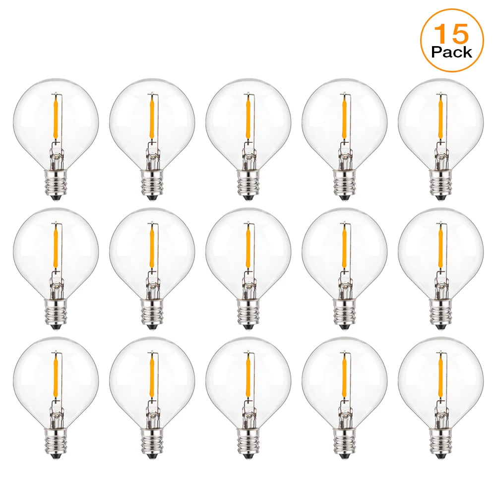ampoule led globe transparent vintage filament doré e12 blanc chaud 2700kextérieurintérieur
