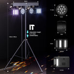 éclairage led scène dmx 60w noir moderne télécommande sac transport trépied disco
