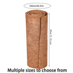 tapis naturel fibre coco marron clair texture rustique antidérapant isolation hivernale pot fleurs 100cm