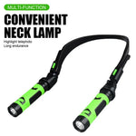 lampe torche rechargeable led vert noir collier boutons moderne pratique