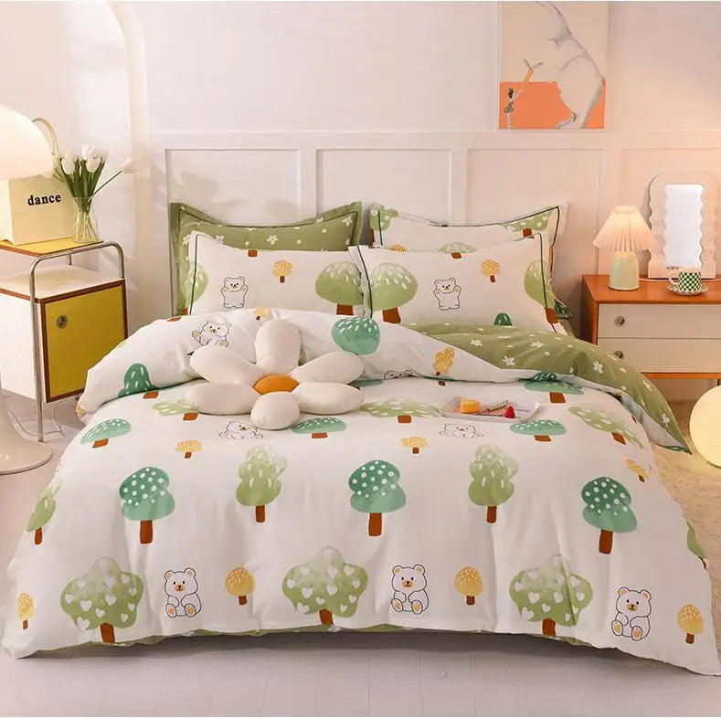 Taie d'oreiller coton assortie parure de lit