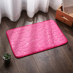 tapis bain gris bleu rose violet texture cailloux moderne antidérapant