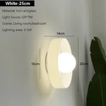 Lampe murale moderne minimaliste verre opaque or jaune vert blanc marron clair fixée mur