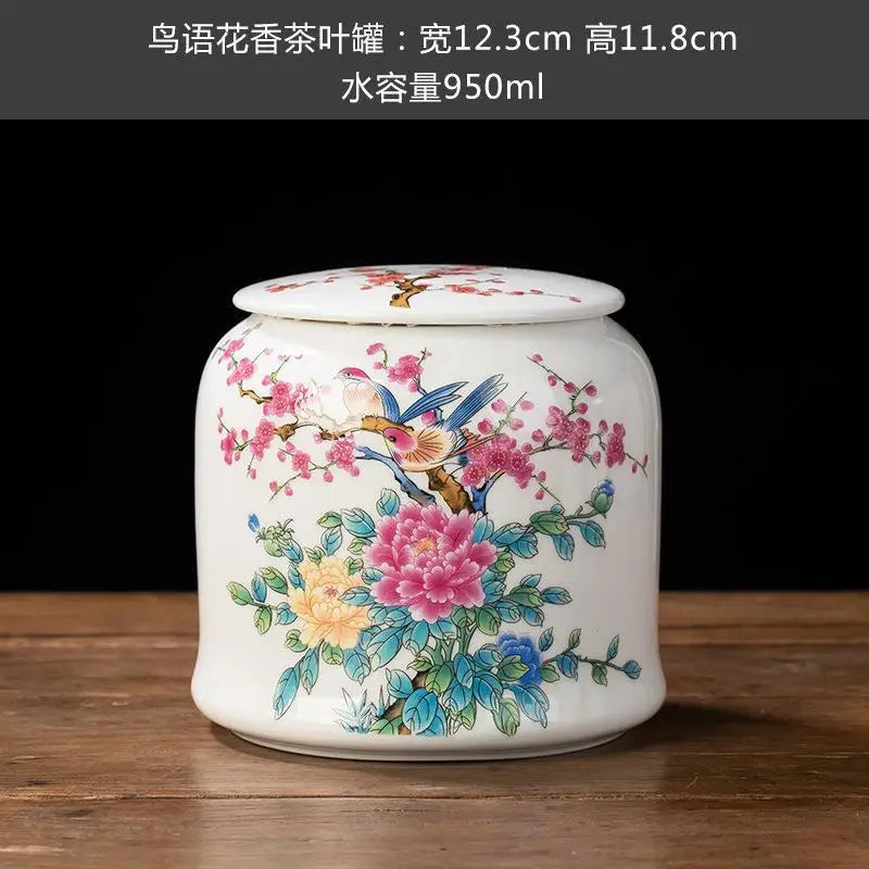 pot thé céramique bleu marine blanc fleurs dorées couvercle classique