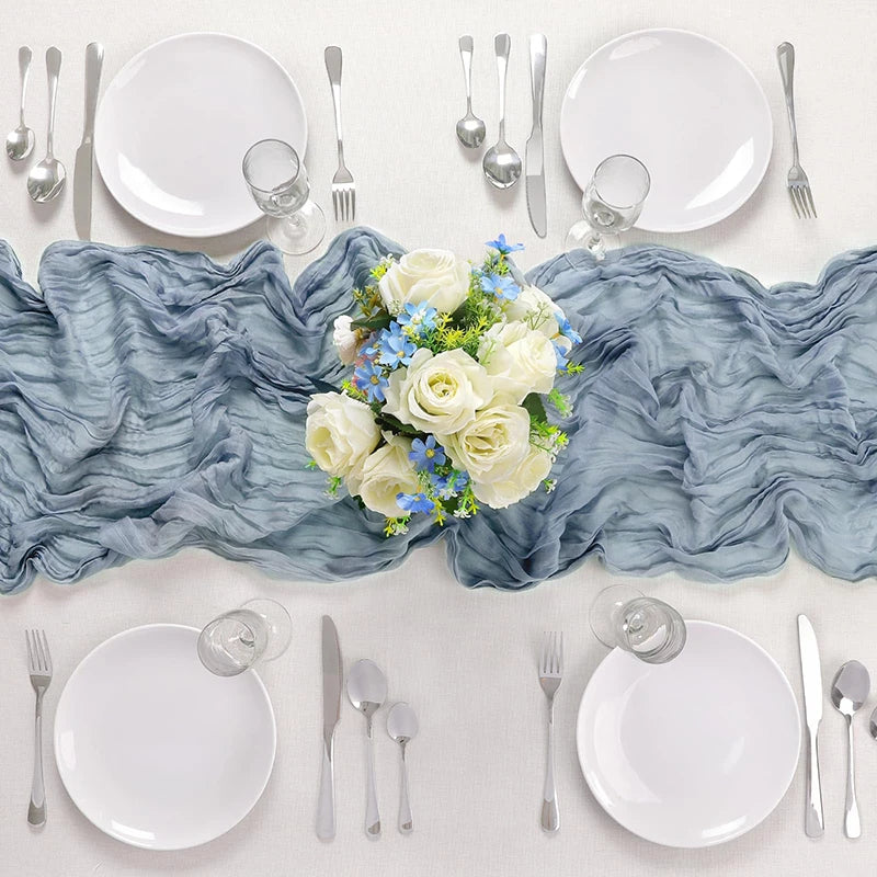 serviette table bleu clair plissée moderne maison Thanksgiving mariage