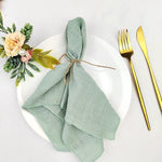 serviettes table coton orange texture lin classique fêtes mariage extérieur napkins cloths