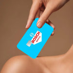 étui carte bancaire adhésif waterproof moderne logo bosch blanc fond noir points cartes crédit