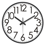horloge murale quartz aiguille noir blanc simple facile lecture minimaliste sans tic tac moderne