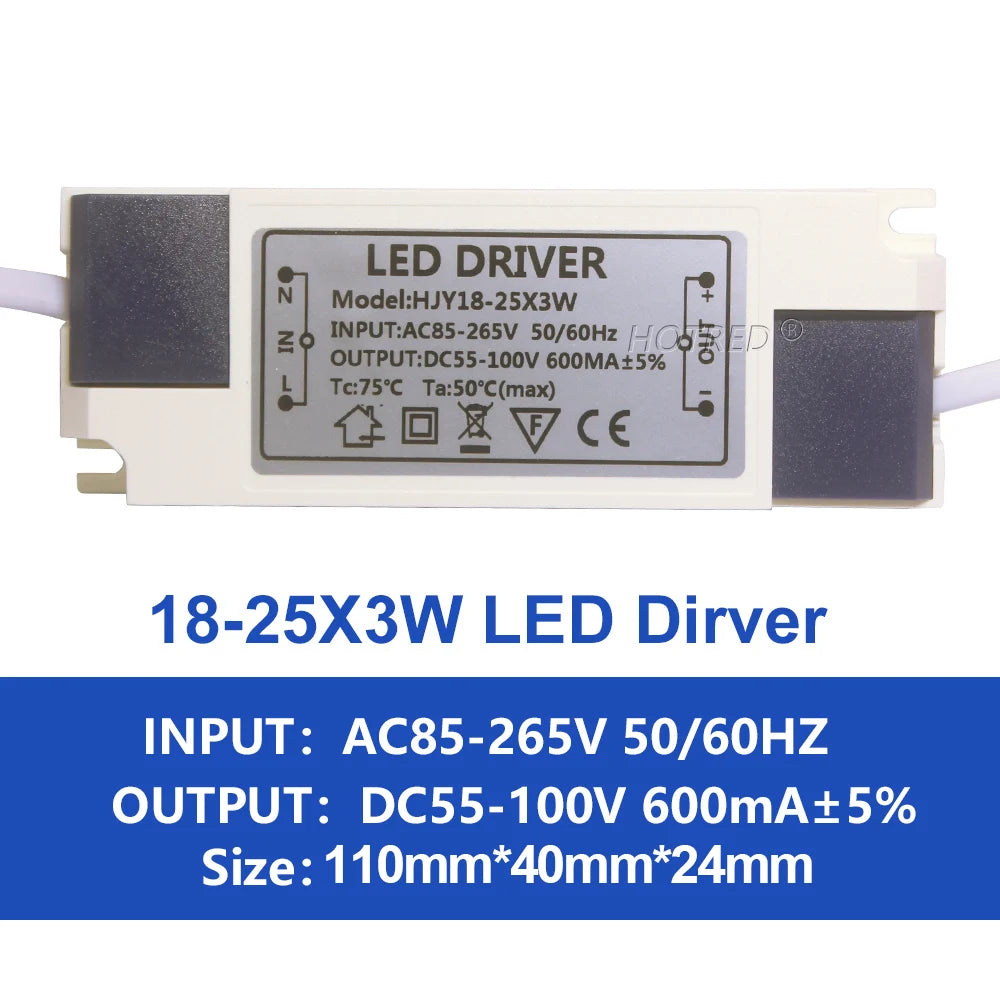 pilote led 600ma 3w 20w blanc moderne adhésif câbles certification rohs symboles sécurité