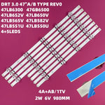 Ruban LED Blanc Bleu 980MM Clips Moderne 110 240V TV LED Backlight
