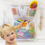 Sac rangement bain maille fine blanc succion moderne jouets bain shampooing savon brosse