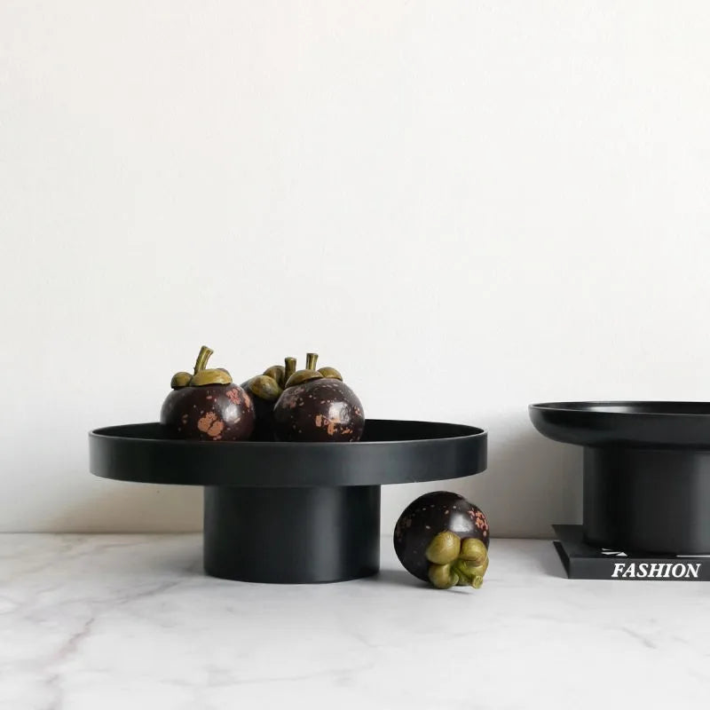 support fruits moderne plateau rangement noir blanc abs opaques plateaux deco maison