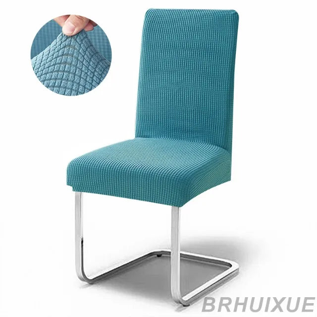 housse chaise jacquard gris moderne adhésif lavable amovible salle manger cuisine