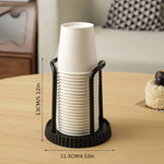 porte gobelets ondulés moderne gobelets carton blancs logo noir base large stable cuisine