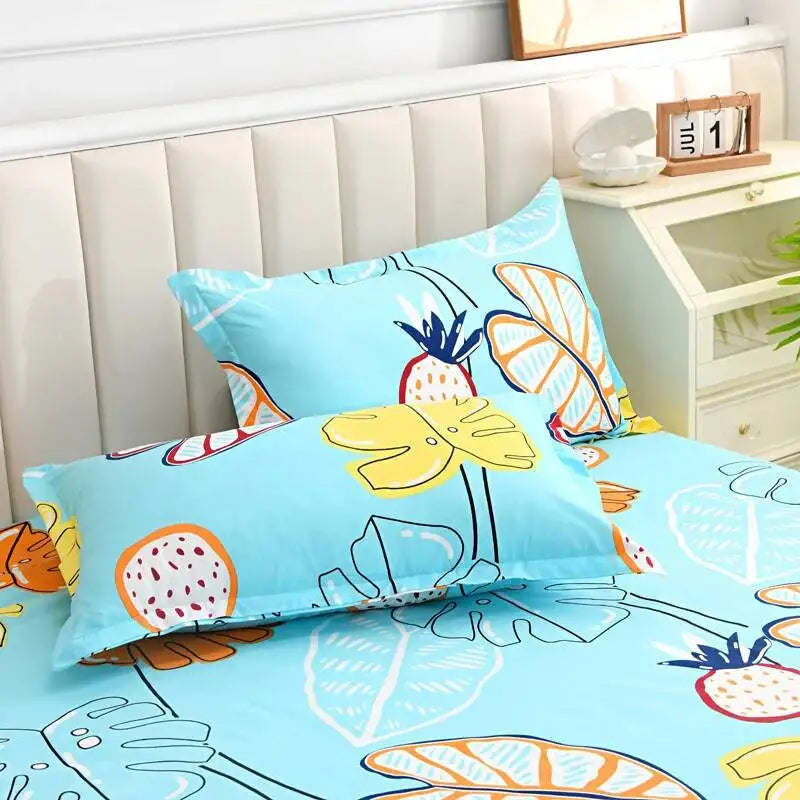 taies d'oreiller fleur bleu violet moderne non toxique polyester respectueux environnement