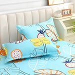taies d'oreiller fleur bleu violet moderne non toxique polyester respectueux environnement