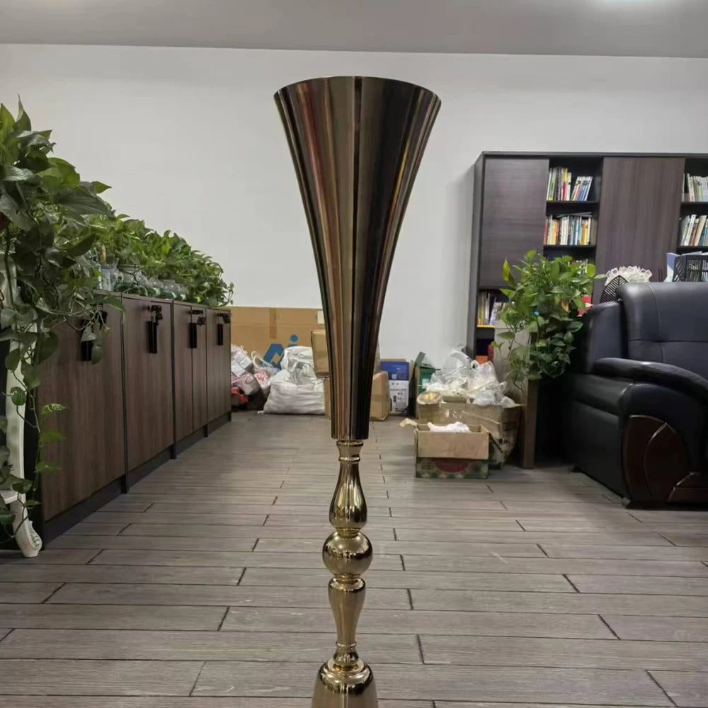 vase doré métal classique haut 100cm 65cm 75cm 90cm événement mariage