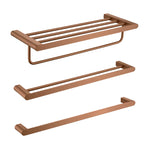 ensemble accessoires salle bain or rose brossé porte serviette savon gobelet moderne
