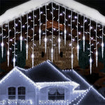 guirlande lumineuse icicles multicolore moderne violet jaune bleu blanc contrôleur connecteur