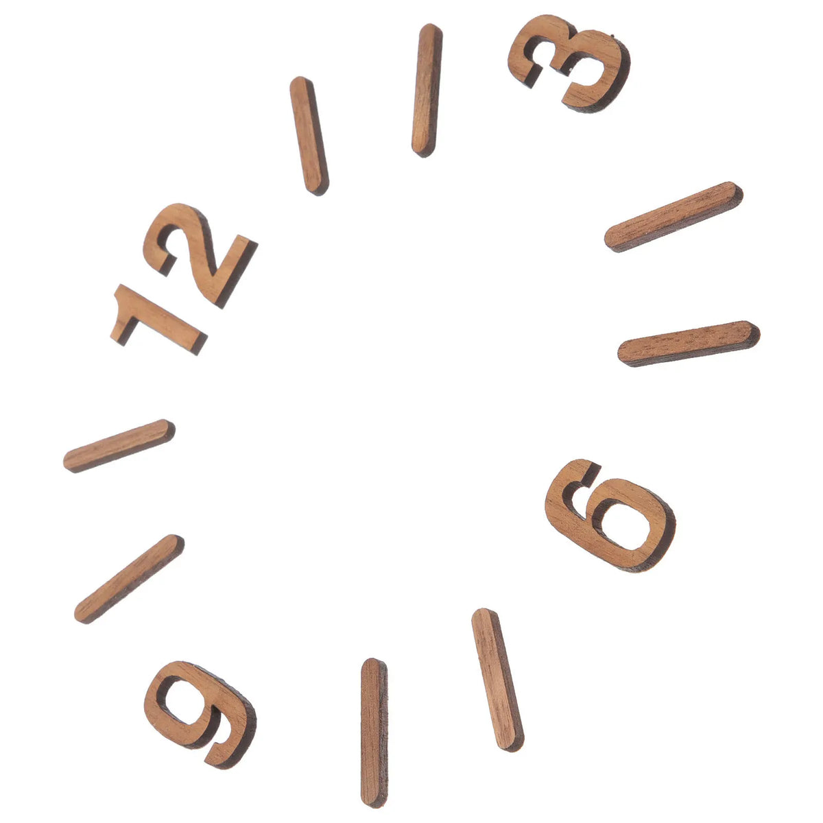numéros horloge bois moderne aiguilles métal rose adhésif réparation kit bricolage