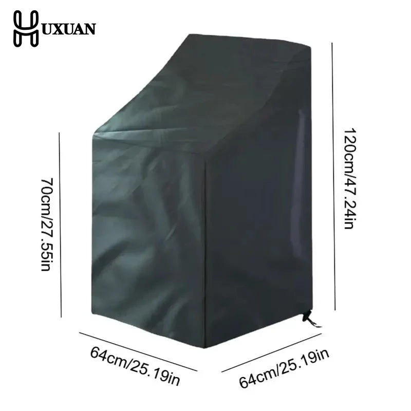 housse protection meuble extérieur noir gris uni moderne cordon serrage durable imperméableextérieur